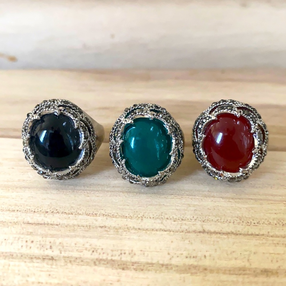 Silver rings Jade rings Gemstone rings rings